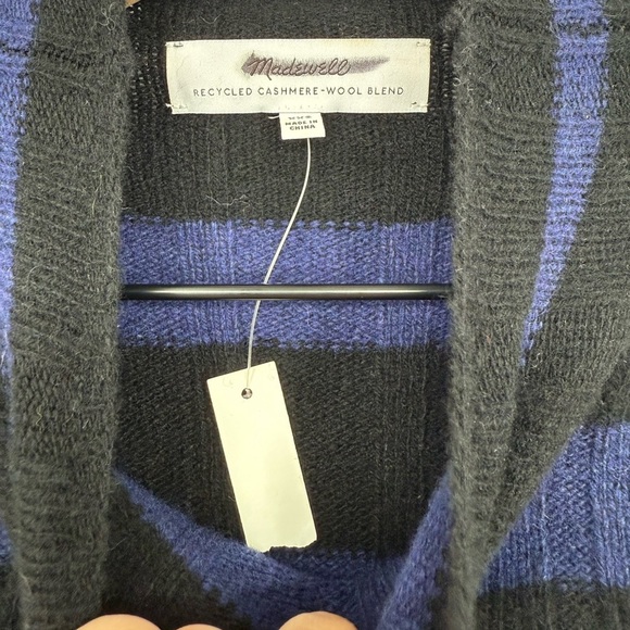 Madewell Ribbed Cashmere-Wool Blend Pullover Sweater Size XXS - Picture 3 of 7